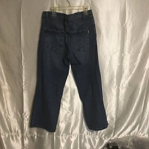 Luna Nora Croppef Distressed  Medium Wash Jeans 10 - Picture 3 of 10
